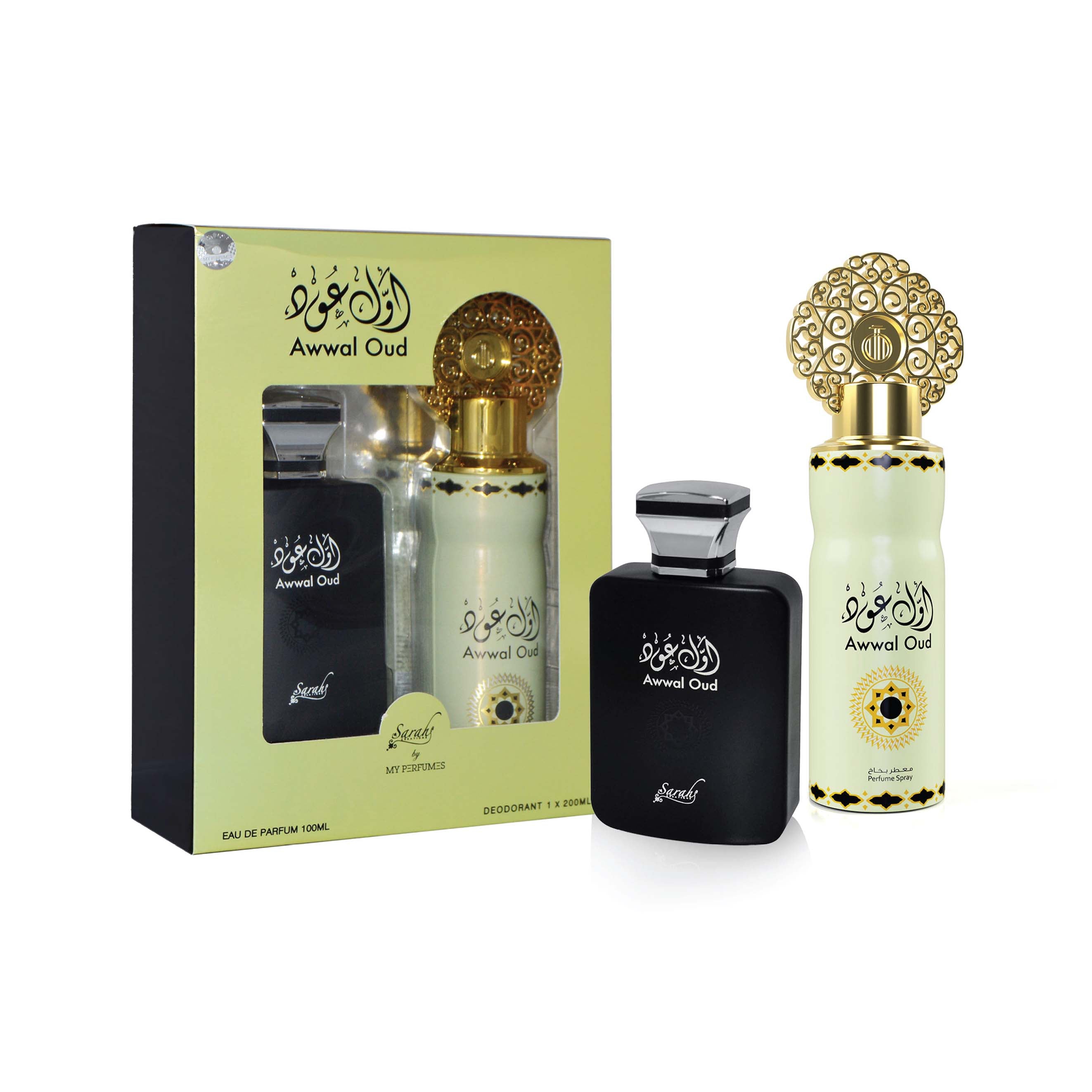 Sarah Creation Awwal Oud EDP 100ML + DEO 200ML – Myperfumes factory