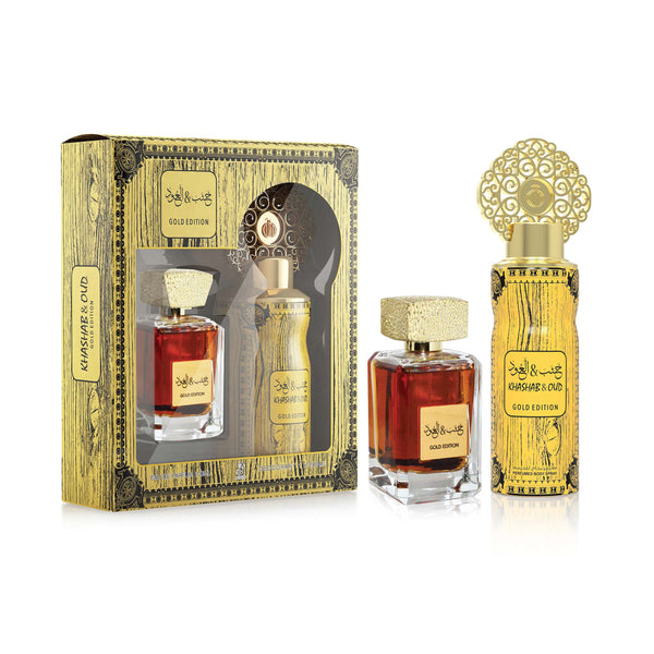 Khashab & Oud Gold EDP + DEO | Luxury Deodorant & Perfume Set